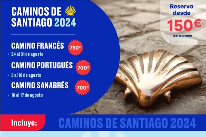 Especial Trabajadores del SMS y Familiares  Caminos de Santiago Agosto 2024
