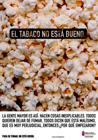 el tabaco no está bueno